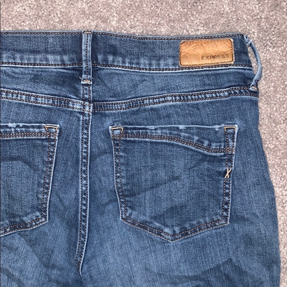 Express Repreve Mid Rise Legging Jeans - Picture 3 of 4